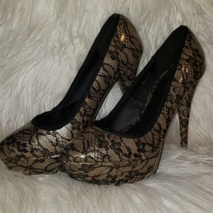 BOGO FREE Charlotte Russe lace platform stiletto pumps